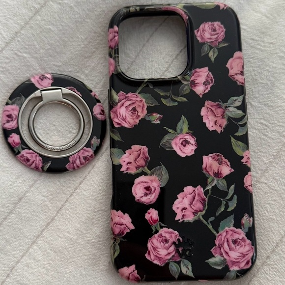 Velvet Caviar - Apple iPhone 16 Pro / Pink Rose Floral Case & MagSafe Grip Ring - Picture 3 of 3